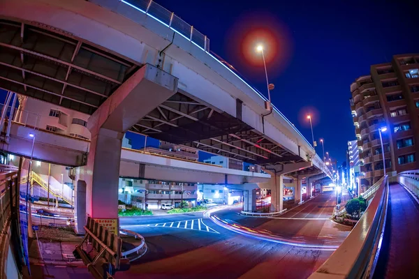 横滨公路夜景 射击地点 横滨市神奈川县 — 图库照片