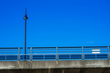 Yokohama şehri ve mavi gökyüzü. Çekim yeri: Yokohama-şehir kanagawa ili