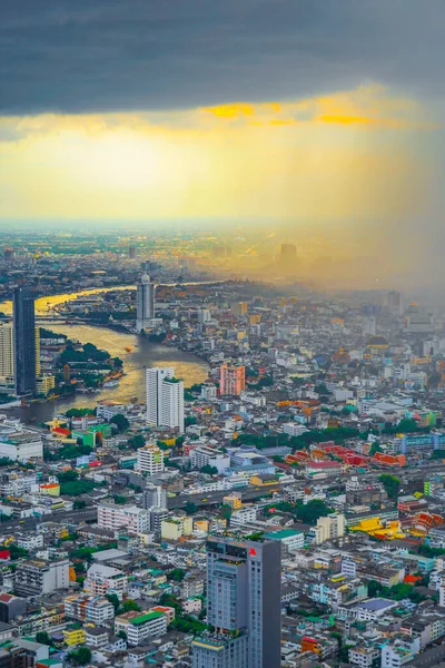 Tailandia Paisaje Urbano Bangkok Observatorio Del Maíz Mahana Ubicación Del —  Fotos de Stock