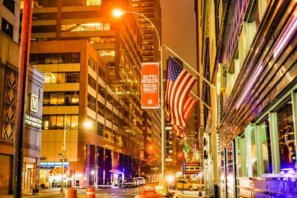 Night View New Yorkman Hattan Shooting Location New York Manhattan — Stock Photo, Image