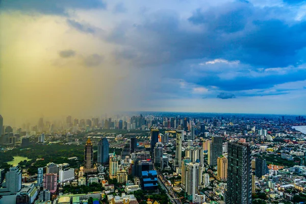 Ciudad Bangkok Envuelta Una Tormenta Ubicación Del Disparo Bangkok Tailandia —  Fotos de Stock