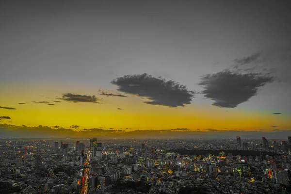 Vista Atardecer Atardecer Ciudad Del Centro Tokio Ubicación Del Disparo —  Fotos de Stock