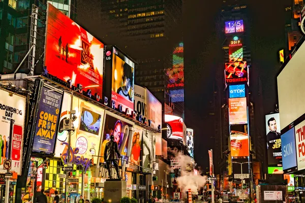 Widok Nocny Times Square Nowy Jork Manhattan Miejsce Fotografowania New — Zdjęcie stockowe