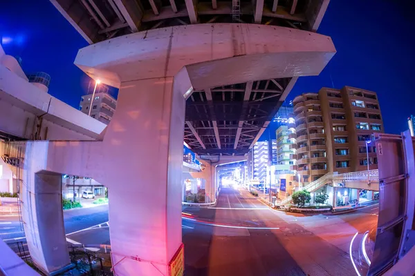 Νυχτερινή Θέα Στην Εθνική Οδό Γιοκοχάμα Τοποθεσία Νομός Γιοκοχάμα Πόλη — Φωτογραφία Αρχείου