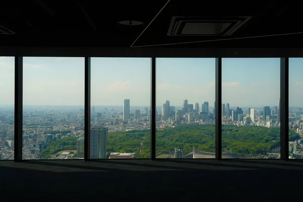 Bouw Van Shinjuku Gezien Het Raam Schietplaats Grootstedelijk Gebied Van — Stockfoto