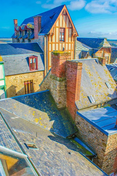 Castle Town Mont Saint Michel France Normandy Region Shooting Location — Stock Photo, Image