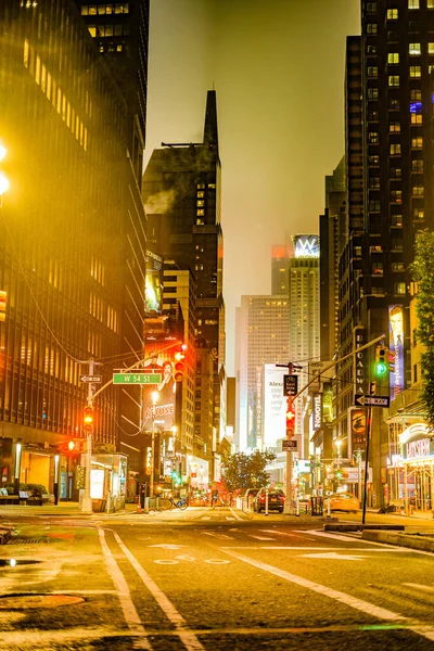 纽约人Hattan的夜景 射击地点 曼哈顿 — 图库照片