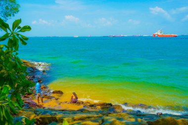 Sentosa Adası Sahili. Çekim Konumu: Singapur