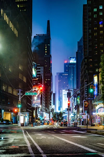 纽约人Hattan的夜景 射击地点 曼哈顿 — 图库照片