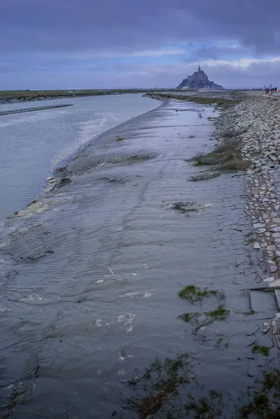 Francie Mont Saint Michel Image Místo Střelby Francie Normandie Region — Stock fotografie