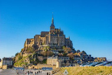Fransa Mont Saint Michel Görüntüsü. Çekim yeri: Fransa, Paris