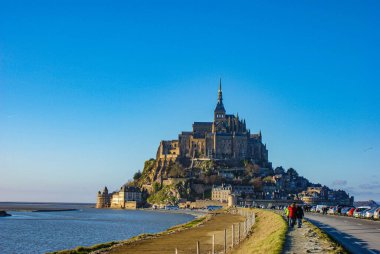 Fransa Mont Saint Michel Görüntüsü. Çekim yeri: Fransa, Paris