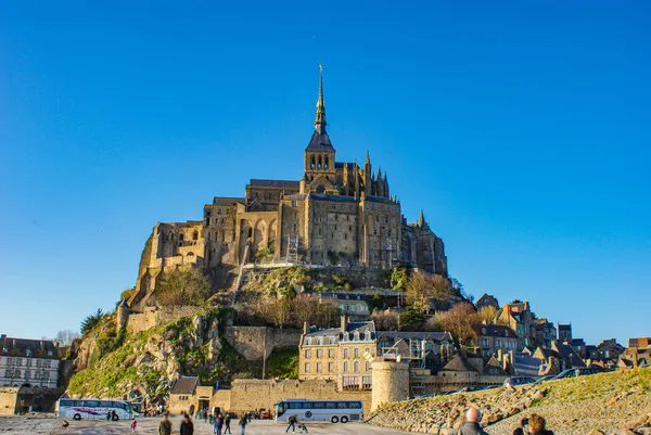 Γαλλία Mont Saint Michel Εικόνα Τοποθεσία Γαλλία Παρίσι — Φωτογραφία Αρχείου