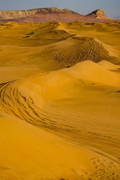 Dubajska Pustynia Arabska Lokalizacja Fotografowania Zjednoczone Emiraty Arabskie — Zdjęcie stockowe