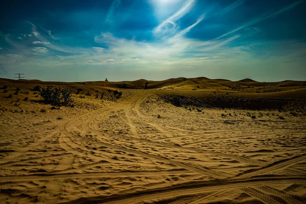 Arabisch Woestijnbeeld Schietplaats Dubai — Stockfoto