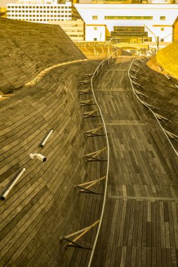 Da-san Köprüsü ve Sabah Işığı. Çekim yeri: Yokohama Şehri Naka Bölgesi