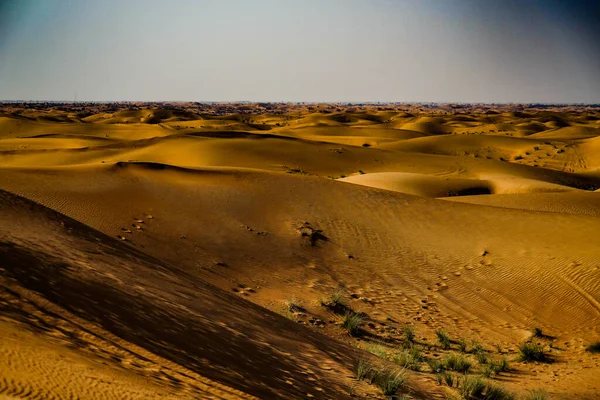 Imagem Deserto Árabe Localização Tiro Dubai — Fotografia de Stock