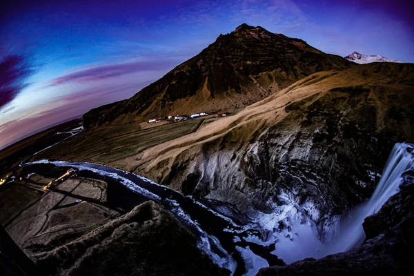 Skuga Fosse Vattenfall Fotografering Plats Island — Stockfoto