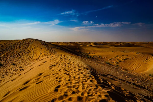 Imagem Deserto Árabe Localização Tiro Dubai — Fotografia de Stock