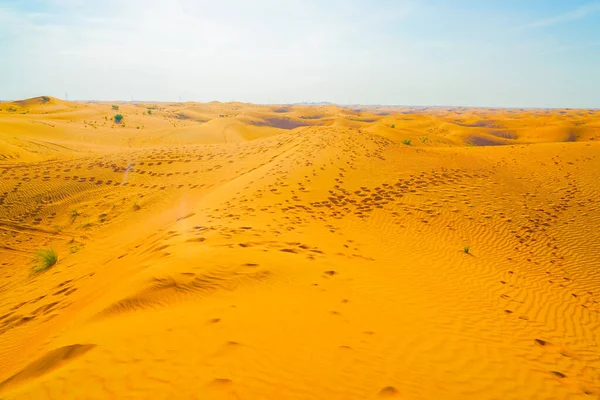 Imagem Deserto Árabe Localização Tiro Dubai — Fotografia de Stock