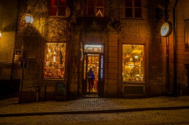 Stockholm Gumlastans Noel Işıklandırma Şehri. Çekim yeri: İsveç, Stockholm