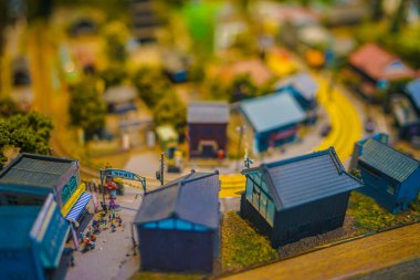 Kamakura şehrinin Dioraması. Çekim yeri: Kamakura Şehri, Kanagawa Bölgesi