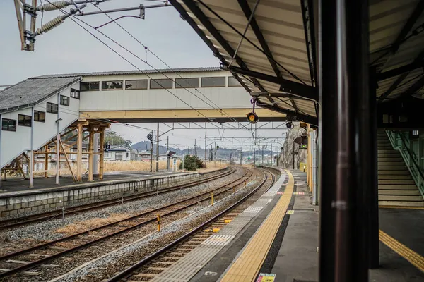 Platforma Stacji Matsushima Miejsce Fotografowania Miyagi Gun Matsushima Town — Zdjęcie stockowe