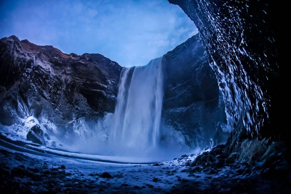 Водоспад Скам Янілостей Shooting Location Iceland — стокове фото