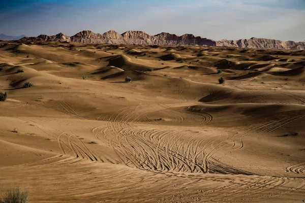 Dubajská Arabská Poušť Místo Střelby Spojené Arabské Emiráty — Stock fotografie