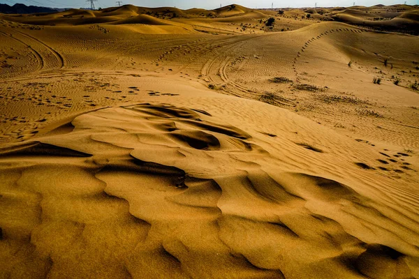 Arabský Obraz Pouště Místo Střelby Dubaj — Stock fotografie