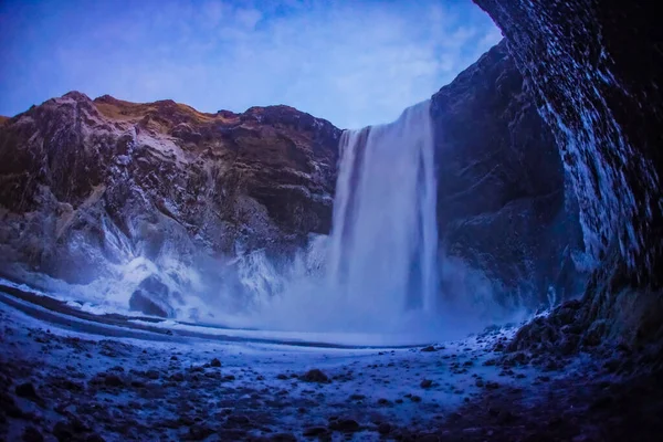 Skuga Fosse Waterfall Shooting Location Iceland — Stock Photo, Image