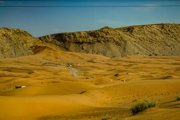 Arabský Obraz Pouště Místo Střelby Dubaj — Stock fotografie