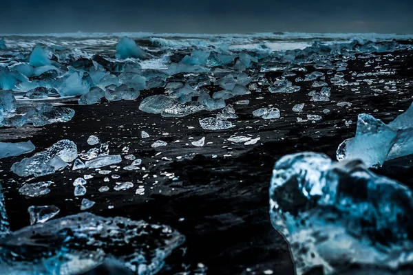 Diamond Beach Feico Image Dalam Bahasa Inggris Lokasi Penembakan Islandia — Stok Foto
