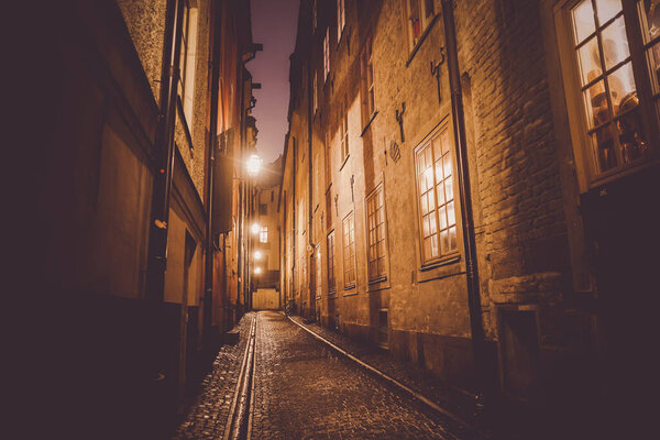 Gumlastan Old Town cityscape (Stockholm). Shooting Location: Sweden, Stockholm