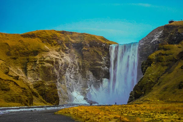 Водоспад Скам Янілостей Shooting Location Iceland — стокове фото