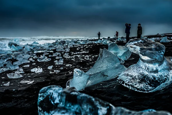 Diamond Beach Feico Image Zlanda Çekim Konumu Zlanda — Stok fotoğraf