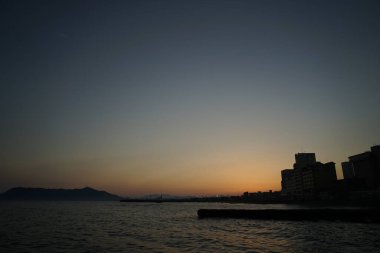 Hakodate kumsal ve deniz. Çekim Konumu: Hokkaido Hakodate Şehri