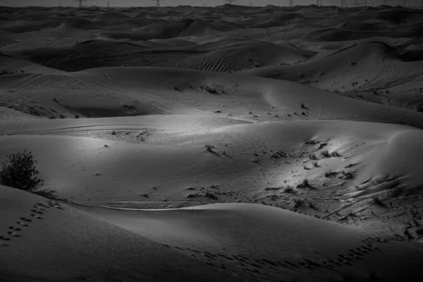 Arabský Obraz Pouště Místo Střelby Dubaj — Stock fotografie