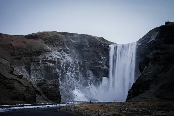 Водопад Скуга Фоссе Место Съемки Исландия — стоковое фото