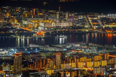 Ichige 'den Kobe' nin gece görüşü. Çekim yeri: Kobe şehri, Hyogo Bölgesi