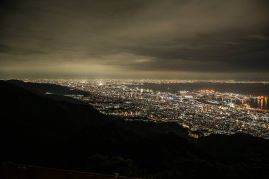 Ichige 'den Kobe' nin gece görüşü. Çekim yeri: Kobe şehri, Hyogo Bölgesi