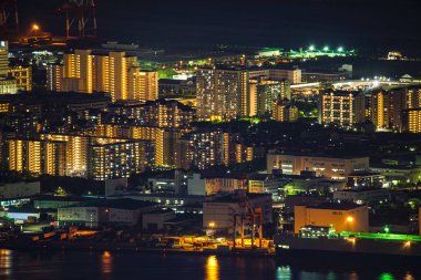 Ichige 'den Kobe' nin gece görüşü. Çekim yeri: Kobe şehri, Hyogo Bölgesi