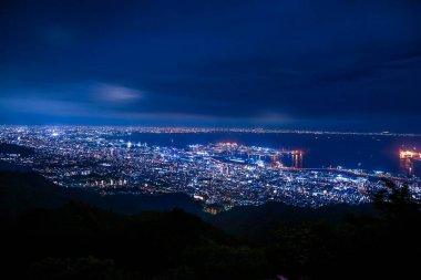 Ichige 'den Kobe' nin gece görüşü. Çekim yeri: Kobe şehri, Hyogo Bölgesi