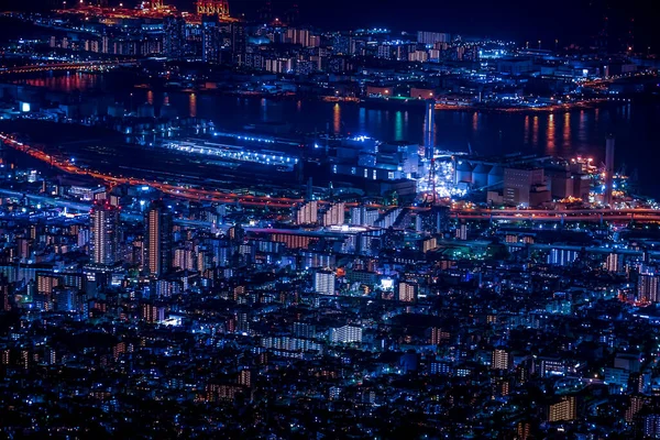 Vista Notturna Kobe Ichige Luogo Delle Riprese Kobe City Hyogo — Foto Stock