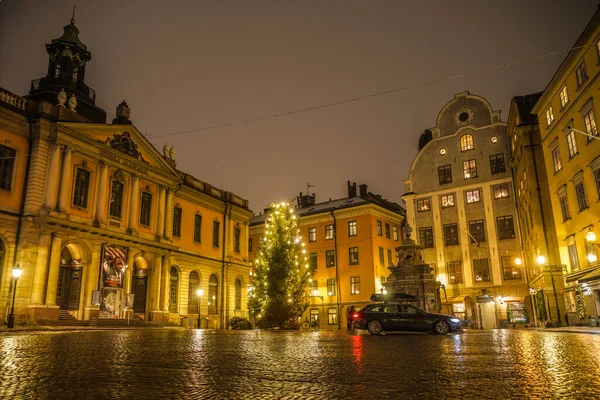 Nachtzicht Gumla Tan Old Town Schietplaats Zweden Stockholm — Stockfoto