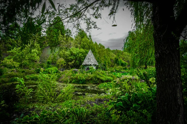 Bella Capanna Nel Bosco Luogo Delle Riprese Hokkaido — Foto Stock
