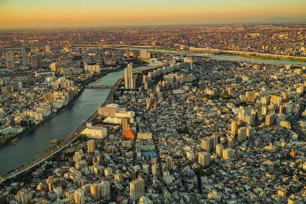 Sumida River Und Stadtbild Von Tokio Drehort Sumida Ward Tokio — Stockfoto