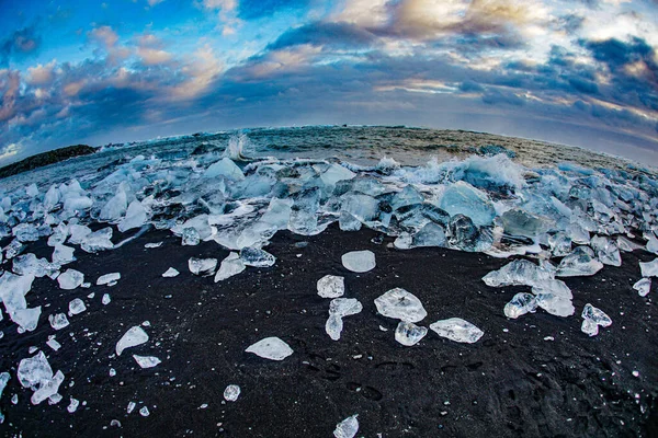 Yorkels Aur Roon Glacier Lake Shooting Location Iceland — стокове фото