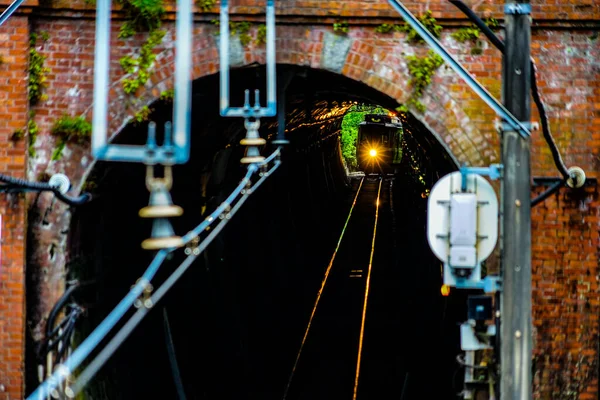 Power Dong Polarer Tempeltunnel Und Enoshima Electric Railway Drehort Stadt — Stockfoto