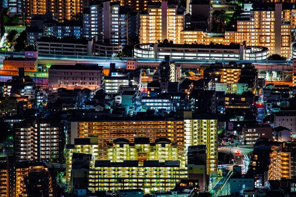 Pemandangan Malam Kobe Dari Ichige Lokasi Penembakan Kobe Kota Hyogo — Stok Foto